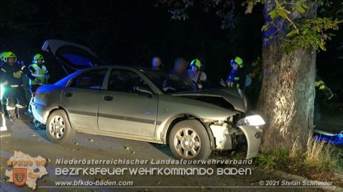 Pkw prallt bei Ortseinfahrt frontal gegen Baum