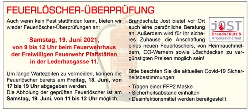 Feuerlöscherüberprüfung & BlaulichtPost